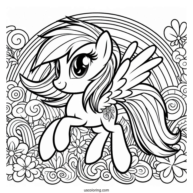Adult Rainbow Dash Coloring Page