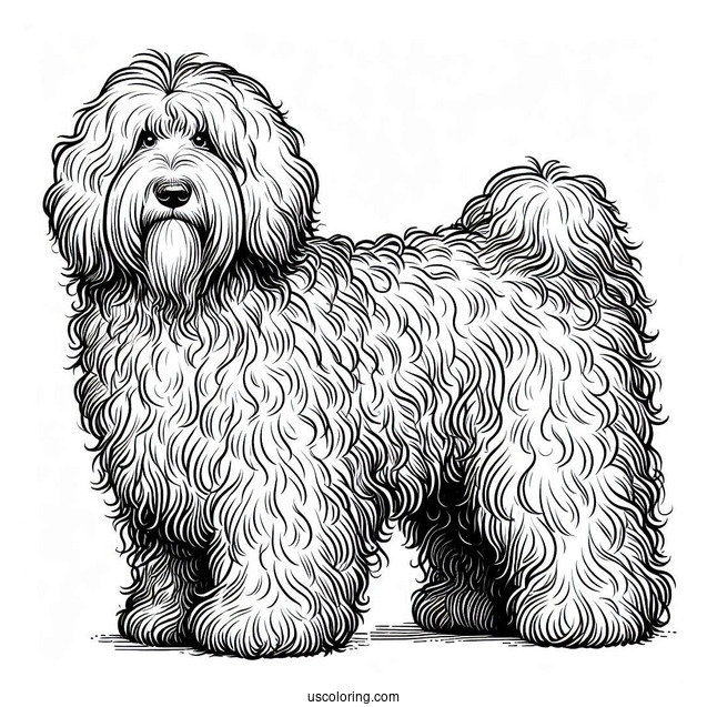 Komondor Dog With Overgrown Fur