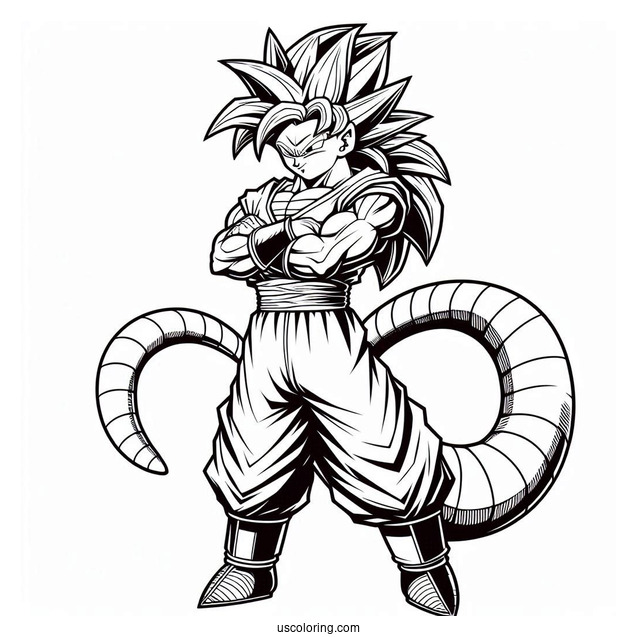 Dabura Standing Strong Dragon Ball Z Coloring Page