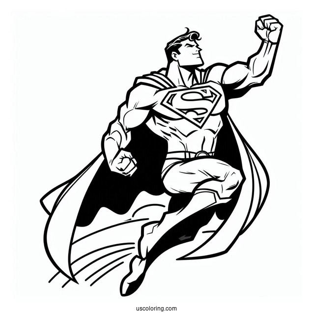 Simple Outline Of Superman To Color