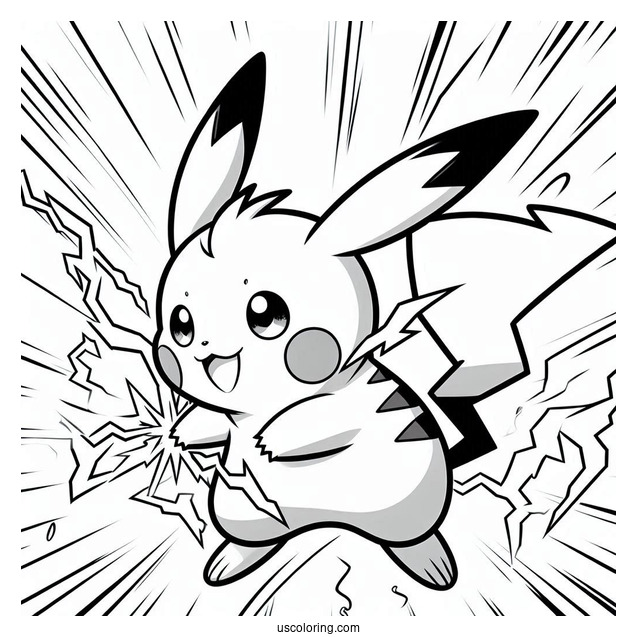 Raichu Coloring Page GX Thunderbolt Pokemon Card