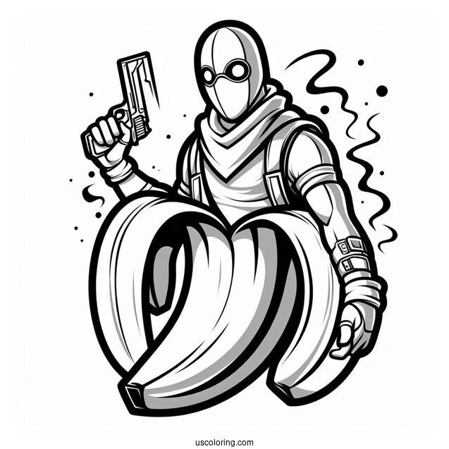 Fortnite Banana Coloring Page