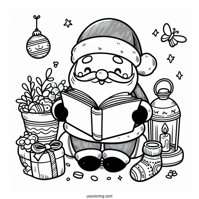 Cute Santa Reading His Naughty Or Nice List