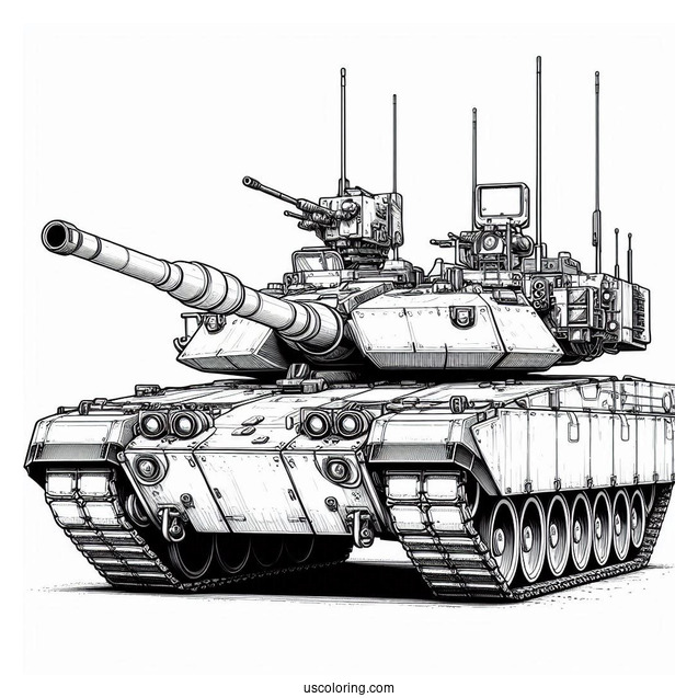 Front View Of Merkava 4 Tank