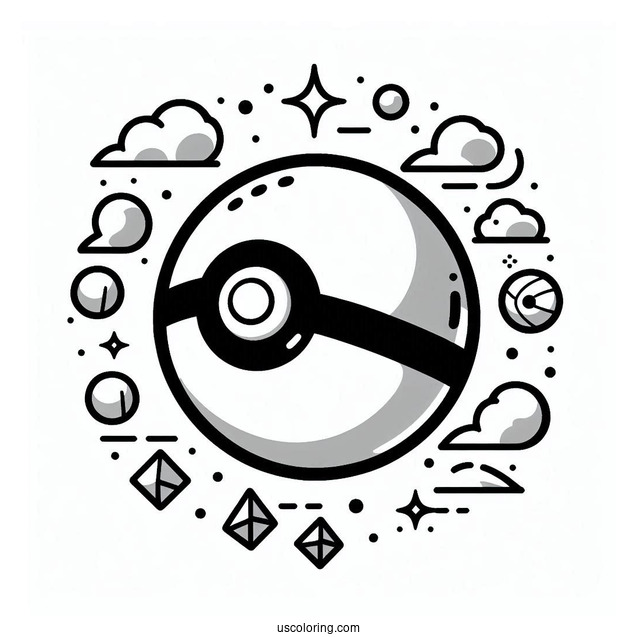 Simple To Color Pokemon Ball