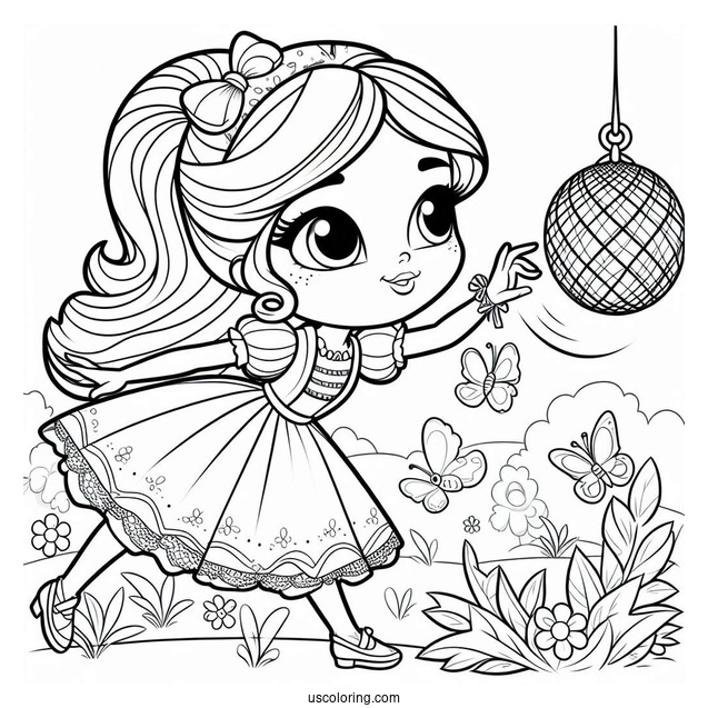 Griselle Grande Trying To Catch Polly Pocket Coloring Page And Friends