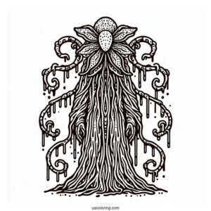Coloring Page Of Vecna From Stranger Things