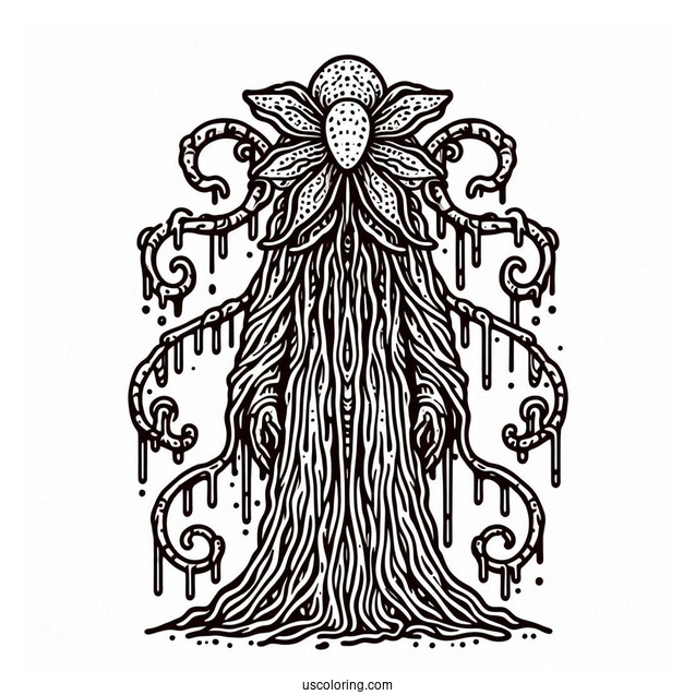 Coloring Page Of Vecna From Stranger Things