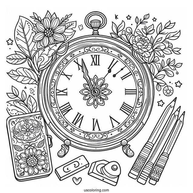 How To Tell The Time Coloring Page
