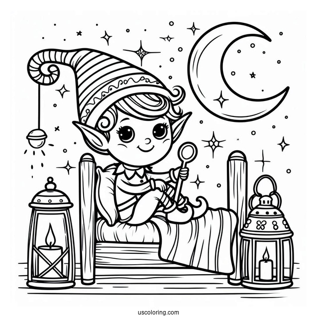 Poppa Elf Coloring Sheet