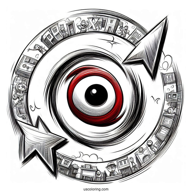 Pixar Coloring Page of Turning Red Movie Poster