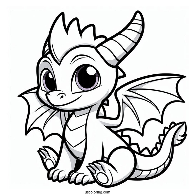 Cute Spyro The Dragon Coloring Sheet