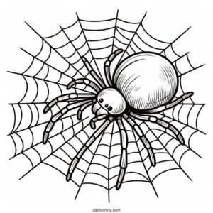 Common House Spider On Web