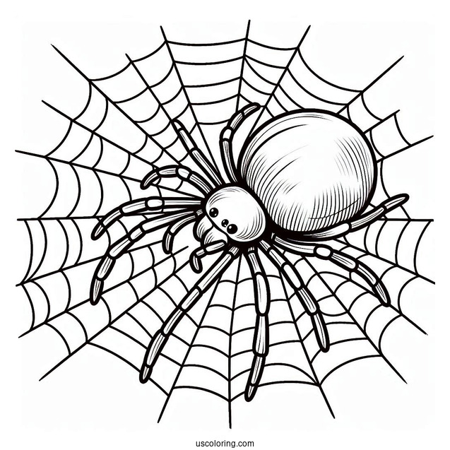 Common House Spider On Web