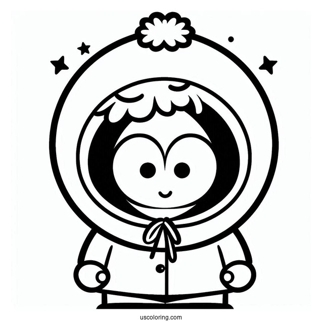 South Park Coloring Page Of Kawaii Kenny McCormick