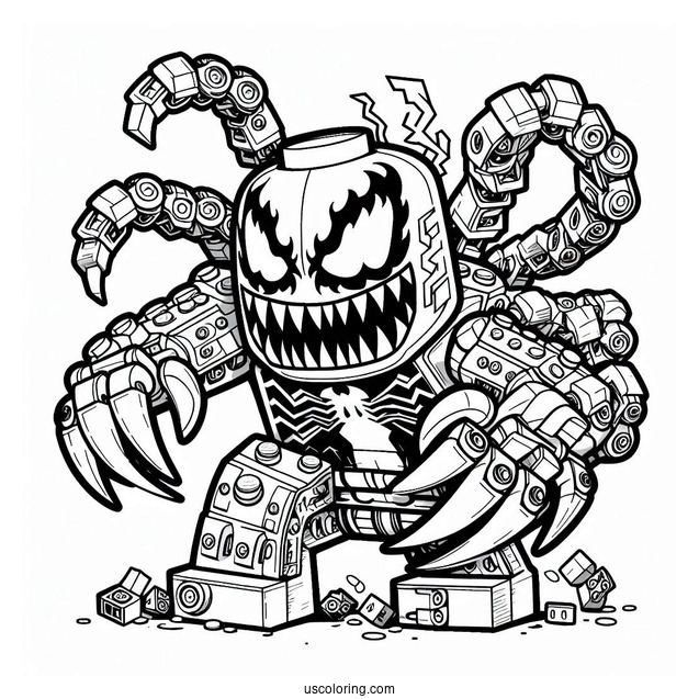 Lego Carnage Coloring Page For Preschoolers