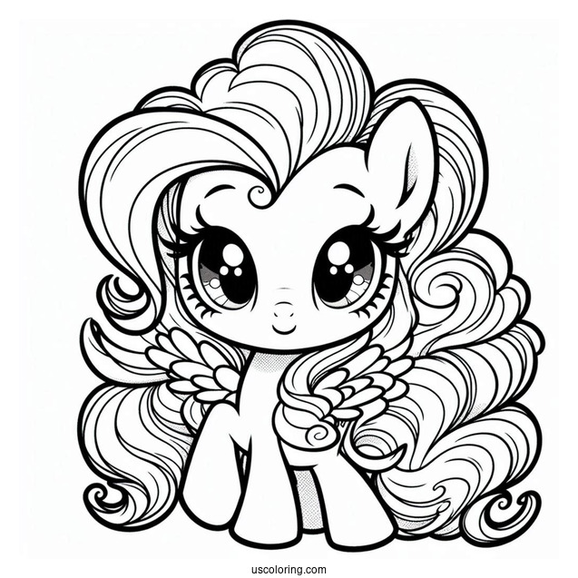 Chibi Kawaii Equestria Girls Pinkie Pie Coloring Page For Kids