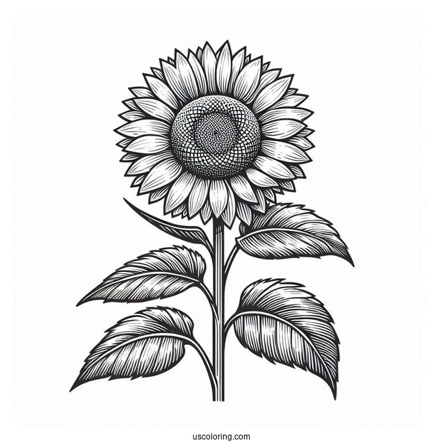 Big Sunflower During Summer Coloring