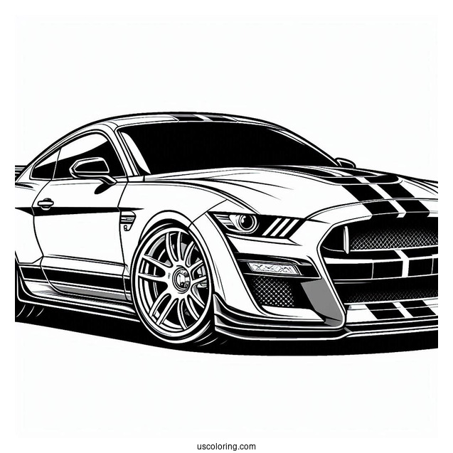 Shelby GT500 Car Coloring Page