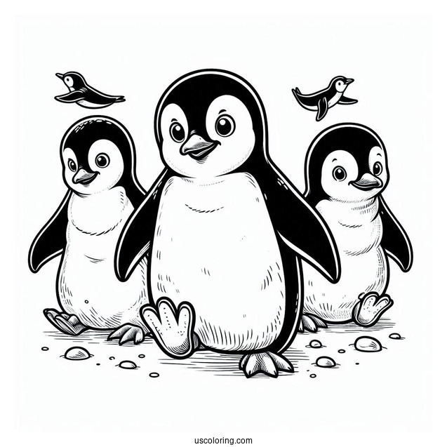 Madagascar Penguins Coloring Pages