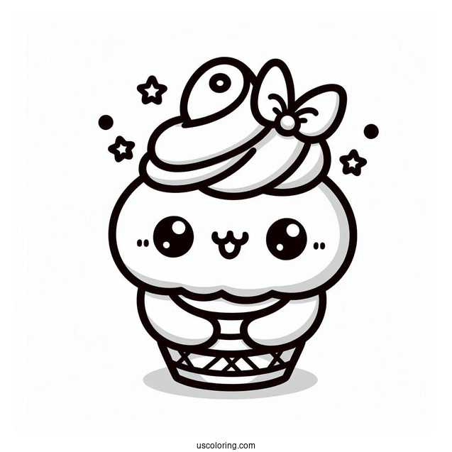 Coloring Page Of Creamy Bun-Bun Shopkins For Kids