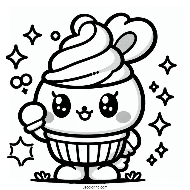 Kawaii Cream the Rabbit Waving V2