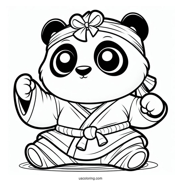 Kung Fu Panda Coloring Sheet For Kids