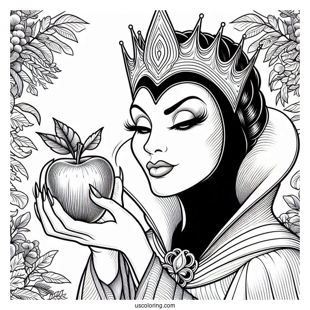 Evil Queen Holding The Poisoned Apple