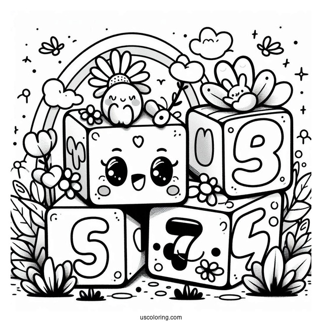 Happy Numberblocks Coloring Page 6