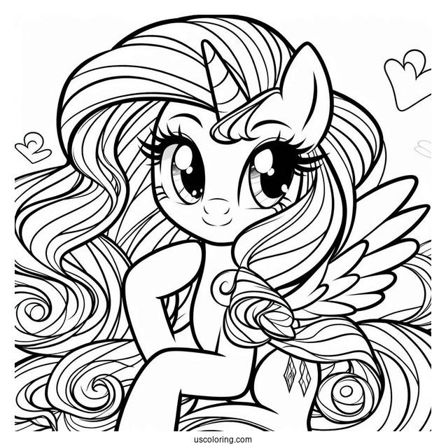 Equestria Girls Rarity Coloring Page With Rainbow Dash