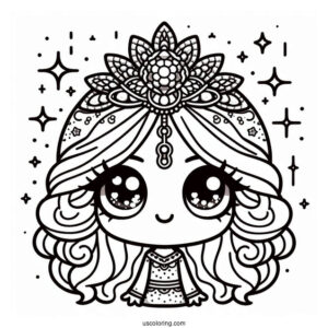 Sparkly Sprunki Coloring Page Of Cast For Kids