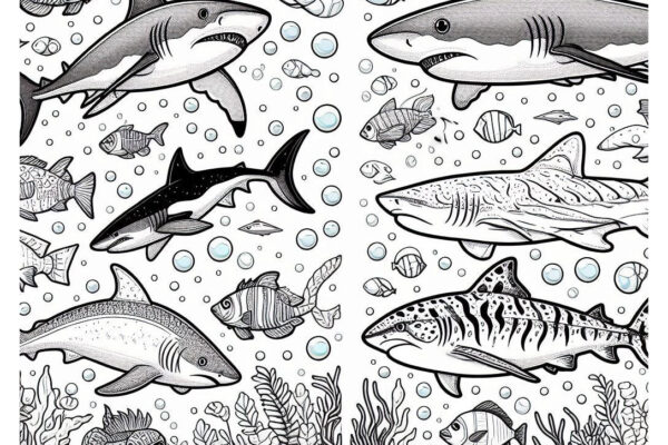 Shark Coloring Pages (Free PDF Printables)