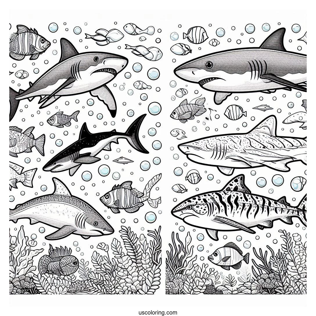 Shark Coloring Pages (Free PDF Printables)