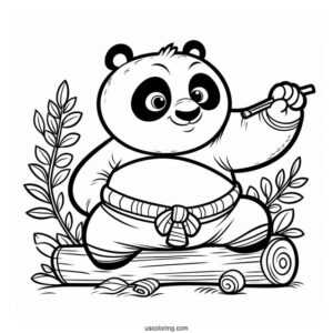 Po From Kung Fu Panda Coloring Page