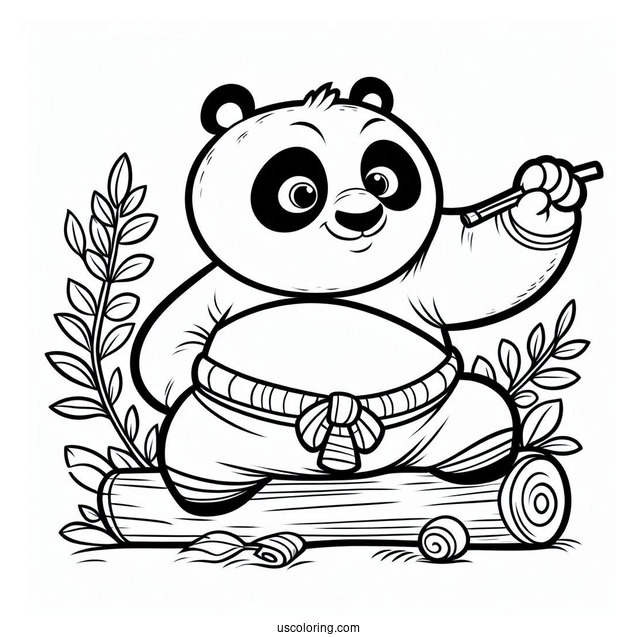 Po From Kung Fu Panda Coloring Page
