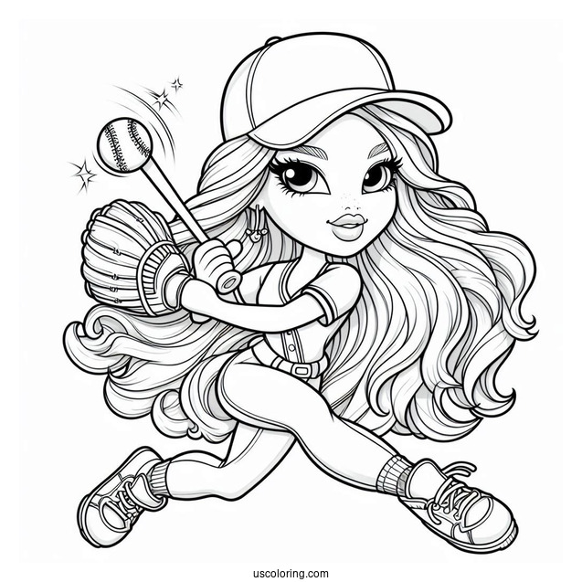 Bratz Phoebe Playing Baseball