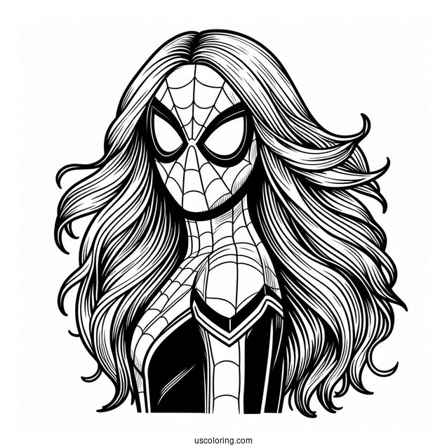 Among Us Spider-Man Coloring Picture For Kids