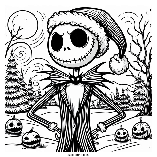 Jack Skellington In Santa Costume