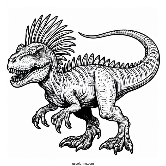 Dinosaur Coloring Page Of Dangerous Cryolophosaurus