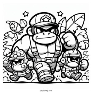 Brawl Stars Coloring Page Of Rumble Jungle