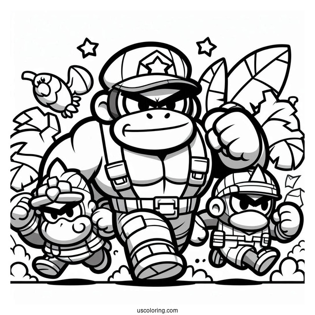Brawl Stars Coloring Page Of Rumble Jungle