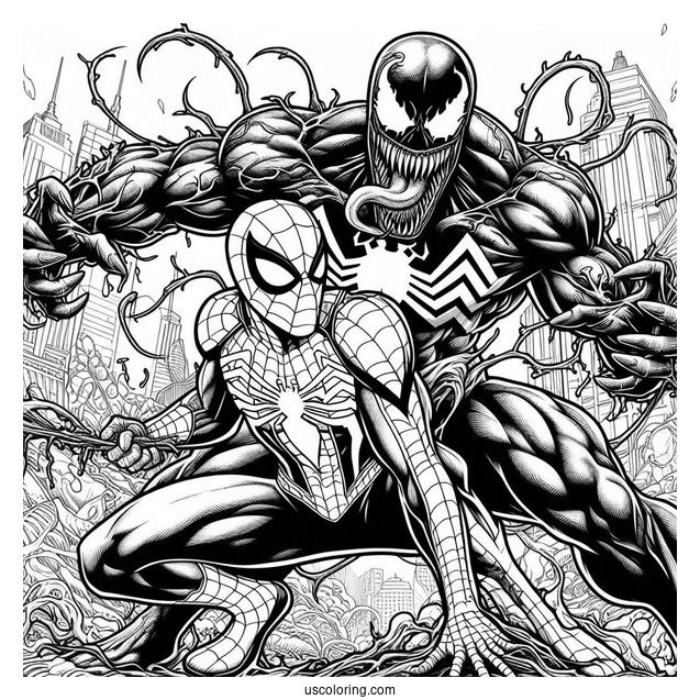 Detailed Spider-Man Vs Venom Marvel
