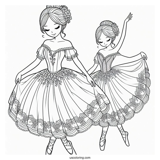 Ballerina Dress Coloring Page