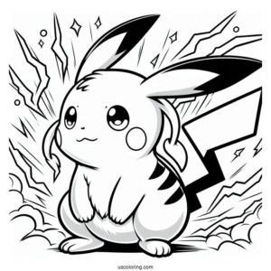 Raichu Coloring Page GX Thunderbolt Pokemon Card