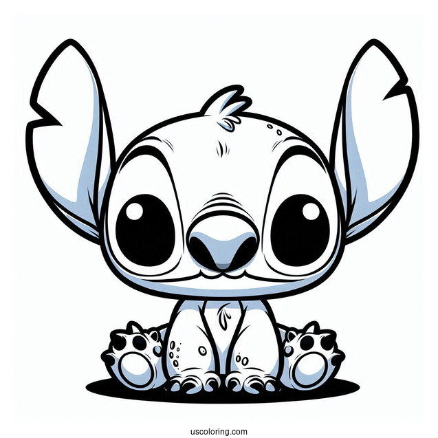 Cute Stitch Funko Pop Coloring Page