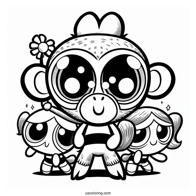 Mojo Jojo Monkey Coloring Page