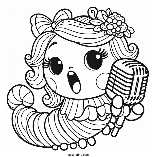 Sing Coloring Page Of Miss Crawly Sing Outline