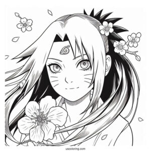 Sasuke Coloring Page With Sakura And Sarada In Boruto