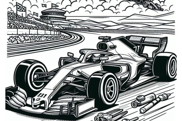 Race Car Coloring Pages (Free PDF Printables)