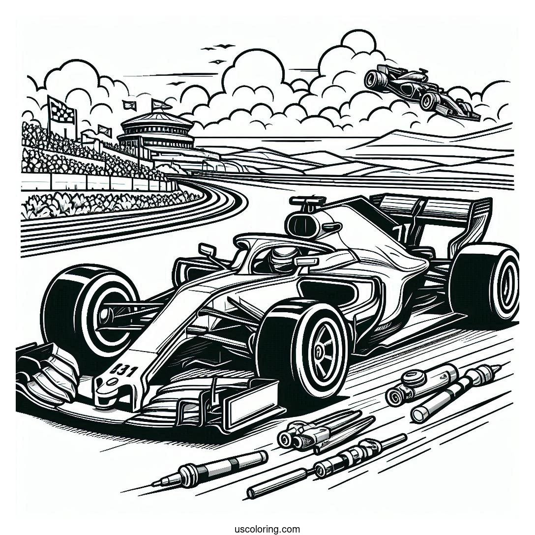 Race Car Coloring Pages (Free PDF Printables)